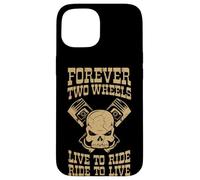 Skull & Pistons Forever Dos Ruedas Carcasa para iPhone 15