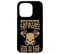 Skull & Pistons Forever Dos Ruedas Carcasa para iPhone 15 Pro