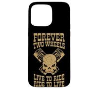 Skull & Pistons Forever Dos Ruedas Carcasa para iPhone 15 Pro Max
