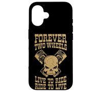 Skull & Pistons Forever Dos Ruedas Carcasa para iPhone 16