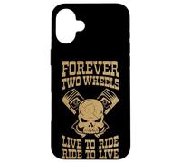 Skull & Pistons Forever Dos Ruedas Carcasa para iPhone 16 Plus