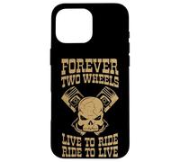 Skull & Pistons Forever Dos Ruedas Carcasa para iPhone 16 Pro Max