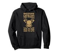Skull & Pistons Forever Dos Ruedas Sudadera con Capucha