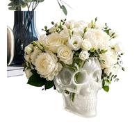 Skull Planter - Wall Mount Floral Container, Gothic Style Decorative Vase For Unique Plant Display and Artistic Home Styling | Skull Shaped Wall Planter For Indoor and Outdoor Use