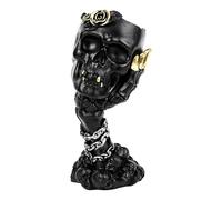 Skull Pots For Plants - Gothic Holder, Decorative Skeleton Planter, Tabletop Display Ornament Featuring See No Evil Hear Speak No Evil Design, Artistic Resin Garden For Home Desk Patio