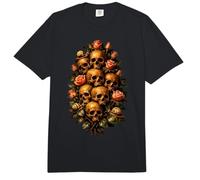 Skull Rose Bouquet Dark Gothic Vanitas Art Floral Comfort Colors Adult Heavyweight T-Shirt