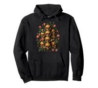 Skull Rose Bouquet Dark Gothic Vanitas Art Floral Sudadera con Capucha