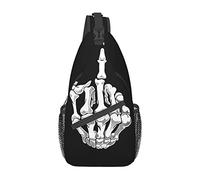 Skull Sling Backpack Crossbody Bag Sling Shoulder Backpack para hombres, mujeres, día de los muertos, Sugar Skull, unisex, pequeño senderismo, viaje, pecho, mochila, deportes de ocio, correr al aire l