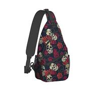 Skull Sling Bag Travel Crossbody Mochila para Mujer Crossbody Chest Daypack Gifts