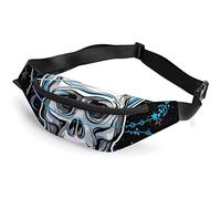 Skull Space Pattern Merry Christmas Pug Dog Fanny Pack, riñonera Deportiva para niños Adultos para Hombres y Mujeres