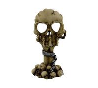 Skull Tealight Holder, Halloween Skeleton Resin Skull Candlestick Decoration for Party Halloween Christmas Spooky Bar