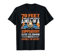 Skull Trucker 70 Feet and 40 Tons Makes A Hell Truck Driver Camiseta
