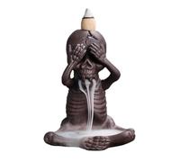 Skull Waterfall Incense Burner - Purple Clay Backflow Design | Creates Flowing Smõke Waterfall Effect | For Home Office Yoga Decor American Skull Ghost Ornament Exquisite Classic Art Incense Holder Un