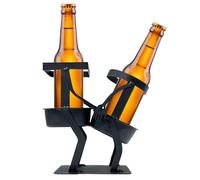 Skull Wine Rack, Metal Bottle Holder, Gothic Bar Display, Stable Counter Organizer, Halloween Beverage Stand, Ideal for Kitchen Decor, Party Tabletop, Home Booze Storage Use