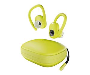 SKULLCANDY Auriculares Deportivos inalámbricos Push Ultra True inalámbricos vía Bluetooth, Resistencia al Sudor IP67 y al Agua, hasta 40 Horas de batería Total, Color Amarillo eléctrico.