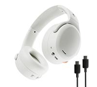 Skullcandy Crusher ANC 2 Cascos Over-Ear Inalámbricos con Cancelación de Ruido y Sensory Bass, Charging Cable, 50 h de Autonomía, Skull-iQ,Alexa Habilitada, Compatibles Dispositivos Bluetooth, Bone