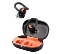 Skullcandy Push Play Active Auriculares In-Ear Inalámbricos, 34 h de Autonomía, Modo Stay-Aware, Micrófono, Compatibles con iPhone Android y Dispositivos Bluetooth. True Black/Orange