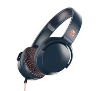 Skullcandy Riff - Auriculares supraaurales, Color Azul | Listo para viajar con conexión por cable de 3,5 mm, micrófono integrado, diseño plegable ligero y cómodo, diadema duradera
