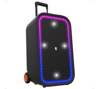 Skullcandy Stomp - Altavoz Bluetooth XXL - Altavoz portátil inalámbrico impermeable IPX5, 2 modos LED, batería de 12 horas, multienlace, micrófono incluido, ruedas resistentes y mango desplegable para