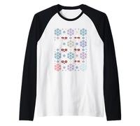 Skullflake Season Snow Kawaii Punk Camiseta Manga Raglan