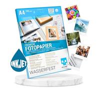 SKULLPAPER® Papel fotográfico A4 brillante premium | 50 hojas 200 g/m² | Impresora de inyección de tinta | secado instantáneo | resistente al agua