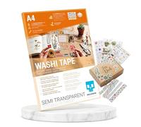SKULLPAPER® Washi Tape A4 - 20 hojas imprimibles | Inyección de tinta y láser | Apto para plóter | Sellado y pintar, autoadhesivo, despegable, álbum de recortes, diario DIY