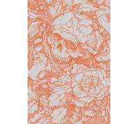Skulls & Blooms: A Dark Aesthetic Journal - Orange Grey Edition: A Gothic-Inspired 6x9 Notebook with 200 Lined Pages for Dark Aesthetic Writing and Reflection.