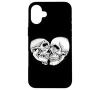 Skulls Lovers Esqueleto Spooky Love Tattoo Flash Carcasa para iPhone 16 Plus