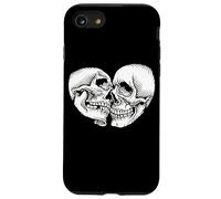 Skulls Lovers Esqueleto Spooky Love Tattoo Flash Carcasa para iPhone SE (2020) / 7/8