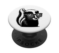 Skunk con gafas de sol - Divertido animal del bosque apestoso PopSockets PopGrip Adhesivo