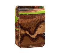 Skunk Living in the Hole - Estuche portátil para lápiz labial, mini caja de almacenamiento de lápiz labial con espejo para mujer, Varios colores, 9.5x2x7 cm/3.7x0.8x2.7 in