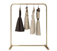 SKVLF Percheros Burro Barra para Ropa De Metal Moderna, Estante De Ropa Resistente Comercial para Colgar Ropa, Perchero De Una Sola Varilla para Dormitorio Y Oficina, Dorado(Size:150X40X160CM)