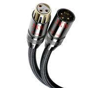 SKW Cable XLR Balanceado Microfono Macho a Hembra, para micrófono, mezclador de sonido, tarjetas de sonido externas, altavoces - 2M