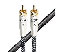 SKW High-end Cable Cinch RCA Coaxial Digital, Conductor Interior de Cobre/Plata Cable de Audio RCA S/PDIF Cable Coaxial para Subwoofer, CD, altavoz, receptor AV, amplificador - 1.5M