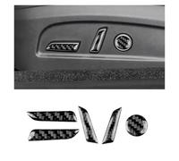 SKWXCCCVM Pegatina embellecedora for panel de ajuste de asiento de fibra de carbono suave, compatible con Tesla Model 3 Highland 2024-2025, accesorios for coche.(Black Highland 2024)