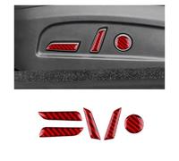 SKWXCCCVM Pegatina embellecedora for panel de ajuste de asiento de fibra de carbono suave, compatible con Tesla Model 3 Highland 2024-2025, accesorios for coche.(Red Highland 2024)