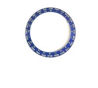 SKX007 Inserto de bisel de cerámica 38 mm Estilo árabe Acabado en azul/negro/verde/marrón for pieza(Blu)