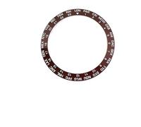 SKX007 Inserto de bisel de cerámica 38 mm Estilo árabe Acabado en azul/negro/verde/marrón for pieza(Brown)