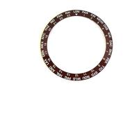 SKX007 Inserto de bisel de cerámica 38 mm Estilo árabe Acabado en azul/negro/verde/marrón for pieza(Brown-01)