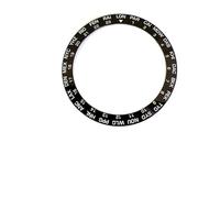 SKX007 Inserto de bisel de cerámica 38 mm Estilo árabe Acabado en azul/negro/verde/marrón for pieza(Black-01)
