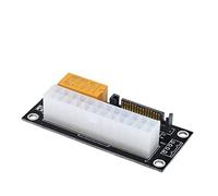 SKXMOD Tarjeta adaptadora de sincronización de fuente de alimentación de 24 pines a 4 pines/SATA Molex síncrona dual PSU ATX Add2psu para minería (10 unidades a SATA negro)