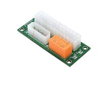 SKXMOD Tarjeta adaptadora de sincronización de fuente de alimentación de 24 pines a 4 pines/SATA Molex sincrónica Dual PSU ATX Add2psu para minería (5 unidades a 4 pines verde)