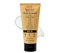 Sky and Sol Protector solar mineral natural SPF 30 85.0 g: granos naturales y óxido de zinc seguro para arrecifes, impermeable, sin perfume, fórmula sin grasa para cara y cuerpo