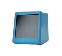 (Sky Blue) Mini Portable Meteorological Station WIFI Intelligent Desktop Clock 1.54" Digital LCD Screen Clock Home Tabletop Decors