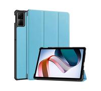 (Sky Blue, Multicolor) For Xiaomi Redmi Pad SE Tri-fold Stand Tablet Case Anti-drop PU Leather Tablet Cover - Blackish Gree