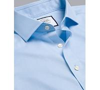 Sky blue non-iron twill cutaway slim fit shirt
