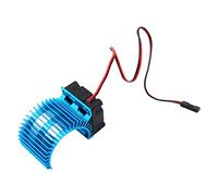 Sky Blue RC Motor Disipador de calor con ventilador de refrigeración para 540 550 Brush 3650 3660 Motor sin escobillas para RC Car RC RC Crawler - Enchufe JST