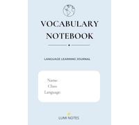 Sky Blue Vocabulary Notebook: Language Learning Journal for Vocabulary Building, Word Practice and Study Notes