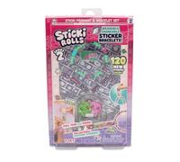 Sky Castle Sticki Rolls Sticki colgante, pulsera de pegatinas portátil y compartible, 120 mini pegatinas, diferentes colores y estilos