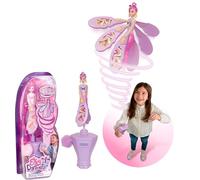 Sky Dancers - Lovely Luna Doll - Muñeca mágica de Hadas voladoras para niños a Partir de 6 años - Muñeca de Hadas Que Vuela en el Aire con su Lanzador de Cuerdas - Batería Gratis - Lansay